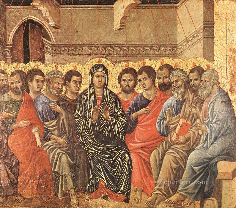 Pentecost Sienese School Duccio Oil Paintings